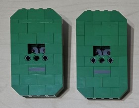 LEGO Indiana Jones 7623 Trolls 7097 Rock Skull Builds with Transparent Red Eyes