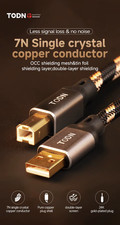 TODN Hifi USB dac Cable High Quality 7N OCC Type A to Type B Audio only