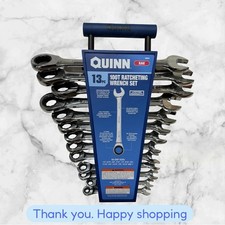 Quinn 58934 Sae 13 Piece 100t Ratcheting Wrench Set Item Brand New Ship