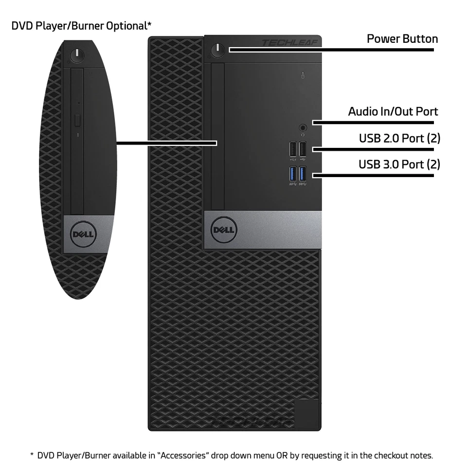 Dell Desktop PC i7, up to 32GB RAM, 3TB SSD, Windows 11/10, WiFi + BT, DVD-RW - Image 2 of 3