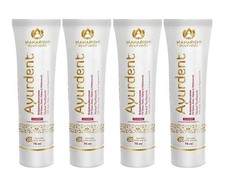 4X Maharishi Ayurveda Ayurdent Classic Herbal Toothpaste 75gm Each - Long Expiry