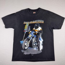 VTG Harley-Davidson Shirt Mens Large Black Drag Race Graphic T-Shirt St Thomas