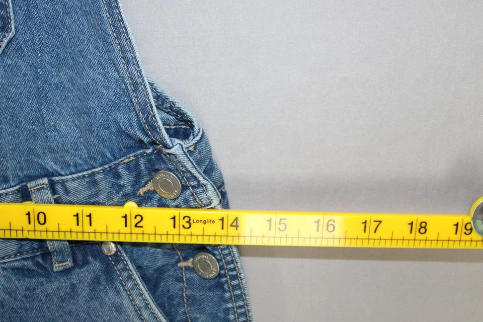 Винтажный женский комбинезон Tommy Hilfiger размер 12 джинсовый нагрудник логотип 2000-е Y2K - Изображение 4 из 4