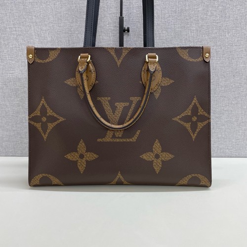 LOUIS VUITTON OnTheGo MM Giant Monogram Reverse Tote Bag M45321 Auth
