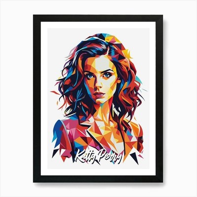 Katty Perry 03 Portrait Music Icon  Framed Wall Art Poster Canvas Print Picture