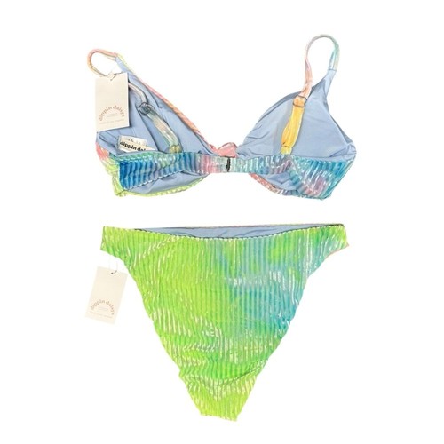 NEW Dippin' Daisy's Bikini Set Zen Top 1X Seashore Bottoms XL Candy Tie Dye NWT - Picture 2 of 11