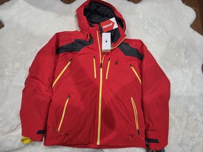 Spyder Men's Pinnacle Gore-Tex Insulated Ski Jacket Large Red Recco Primaloft