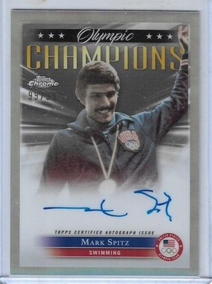 2024 TOPPS OLYMPIC CHROME ~ MARK SPITZ AUTOGRAPH CARD ~ 99/99 ~ SWIMMING UNIQUE
