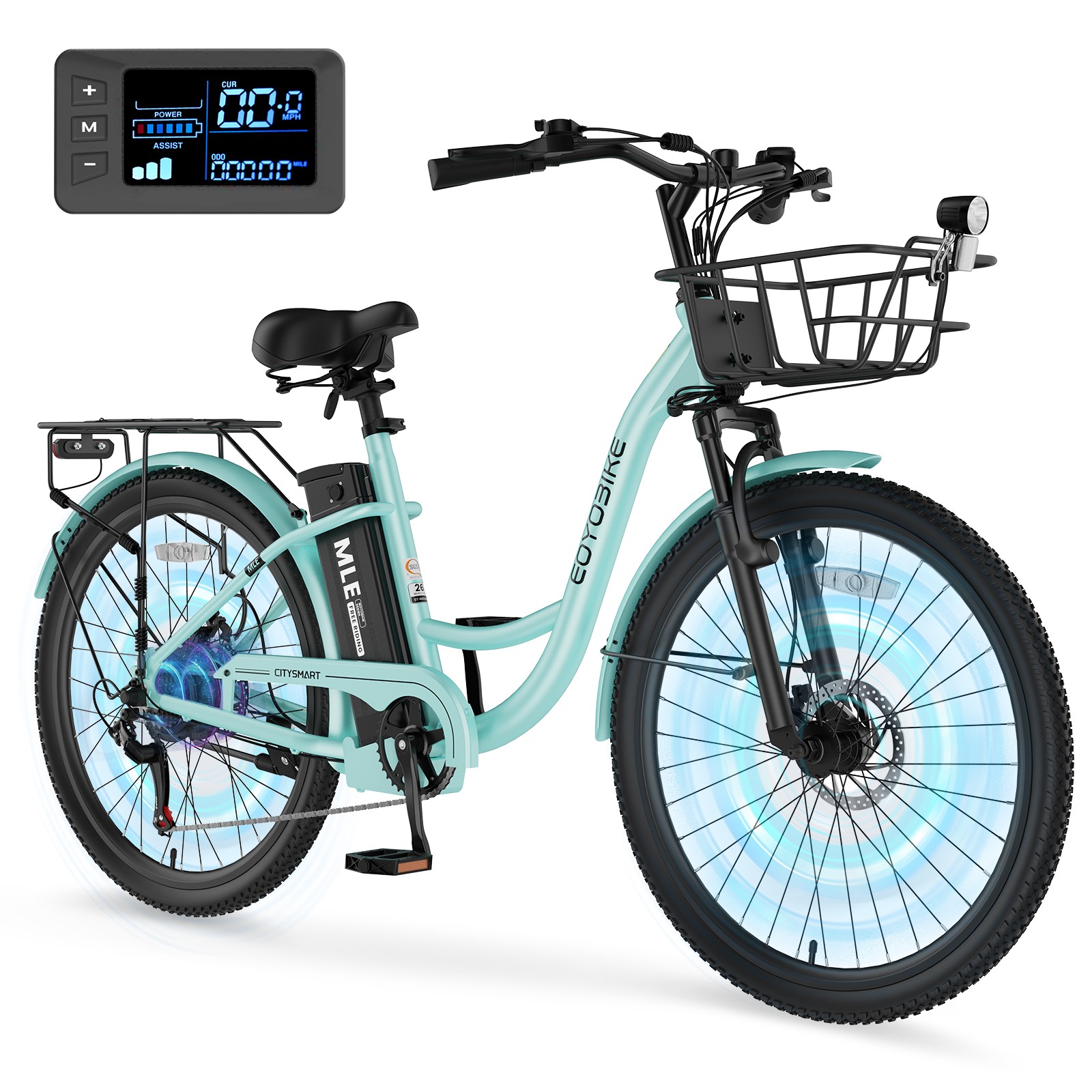 700w 7 Speed 36v 10.4ah Battery City Ebike