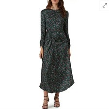ASTR THE LABEL Ruched Long Sleeve Midi Dress Size Small