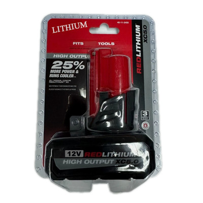 5.0ah For M12 12V Lithium XC Extended Capacity Battery 5000mAh For 48-11-2460