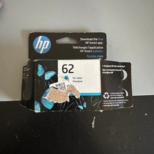 HP 62 Tri-color Original Ink Cartridge N9H64FN New Open Box Expired July 2023