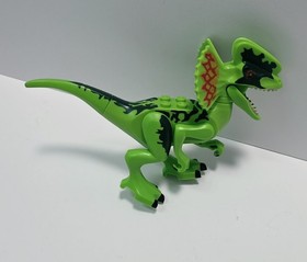 Lego Jurassic World Dilophosaurus Dinosaur Minifigure Green Dino 75916 Park