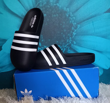 adidas Originals Adifom Adilette Black/White Slides, Men's UK 11 EU 46 US 11