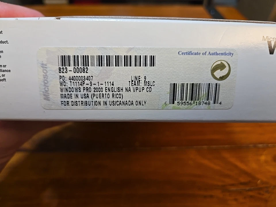 Microsoft Windows 2000 Professional Retail Box (Upgrade Version) Open Box 🔥 - Image 3 of 4