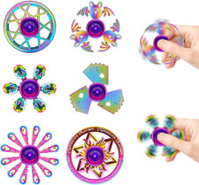 6 Pack Metal Fidget Spinner, Fidget Toys for Focus, Stress Relief