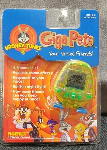 1997 Tiger Electronics Giga Pets Looney Tunes 6 Friends in 1 NEW & SEALED