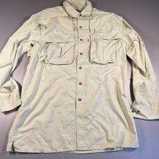 Magellan Sportswear Shirt Mens Medium Gingham Fishing Outdoor Vented Pockets