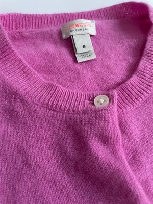 J Crew Crewcuts Mädchen 100 % Kaschmir Strickjacke Alter 8 himbeerrosa