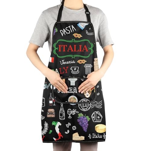  Italian Kitchen Apron - Cooking Apron for Italian Chefs & Themed Italia Bl