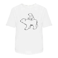 'Cute Polar Bear and Cub' Unisex T-Shirt -  100% Cotton (S-XXL) (TA058476)