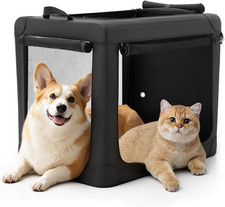 Dog Crate 30 Inch Travel Cat Pet Carrier for Small Medium, Portable Foldable Sof