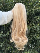 Perücke Natürlich Warmes Blond wellig Lang weich wie echthaar natürlich Alltag