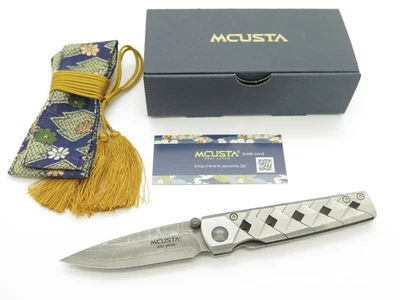 Mcusta Seki Japan Yoroi MC-37D VG-10 San Mai Damascus Small Folding Pocket Knife
