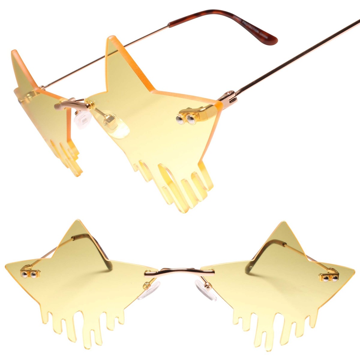 Aviator hologram iridescent sunglasses gold rave goggles festival club dance Amazon.com: GloFX: RAVE GLASSES main image 3