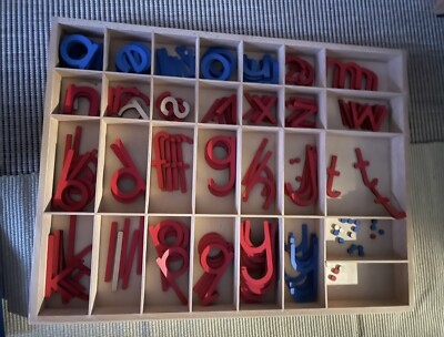 Montessori bewegliches Alphabet Heimschule Lernressourcen Spielzeug Alphabetisierung 
