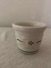 1 x Longaberger Woven Traditions Pottery Votive Candle Green Made in USA