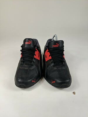 Puma Mens Red Black Running Shoes Sneakers Size 10