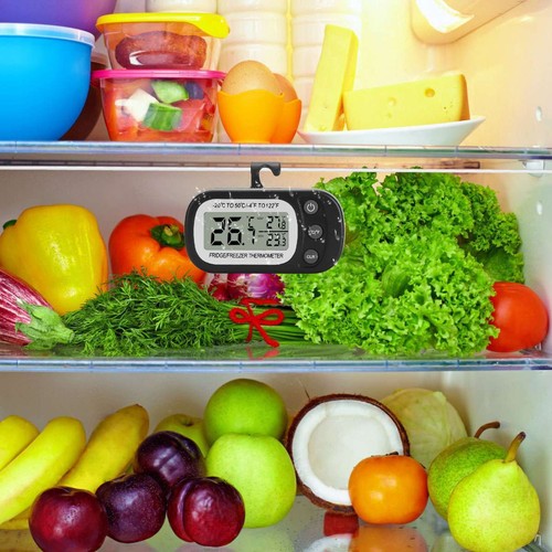 NEW Refrigerator Thermometer Digital Fridge Freezer Waterproof Large LCD Display - Picture 7 of 14
