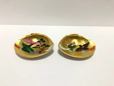 Japanese Tea ceremony Incense Container Kogo Clam Gold leaf Picture From Japan