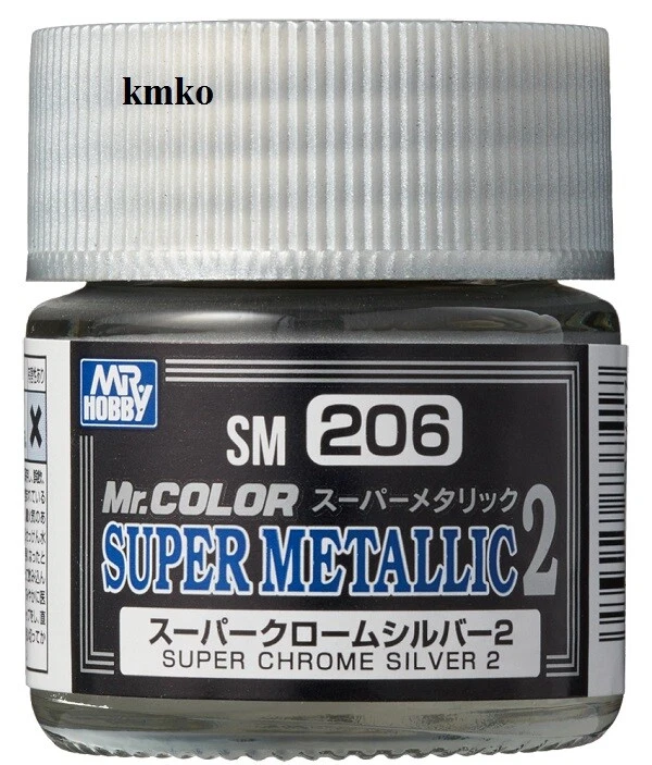 Mr.Hobby Super Metallic 2 SM-206 Super Chrome Silver 2 Gunze Creos GSI