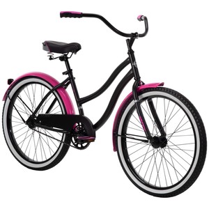 pink huffy beach cruiser