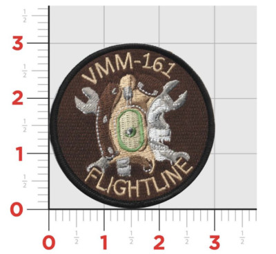 MARINE CORPS VMM-161 GREYHAWKS FLIGHTLINE HOOK & LOOP EMBROIDERED