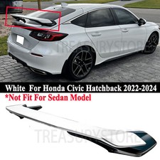 For Honda Civic Hatchback 2022-2024 Hp Style Pearl White Rear Trunk Spoiler Wing