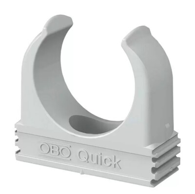 OBO Quick Schelle M50 lichtgrau   Aufputz, halogenfrei, Langloch   25 Stück