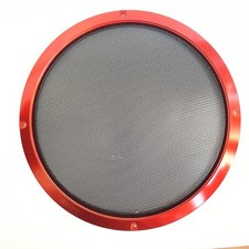 10" Speaker Cover Red ABS Frame BlK Metal Mesh Grill For Car Audio DJ PA Speaker
