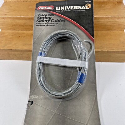 GENIE Extension Spring Safety Cables Fits Most 7' Doors 1/8'' Cables #ESSC-BP