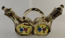 Vintage Japan  "Unique Floral Oil & Vinegar Server"