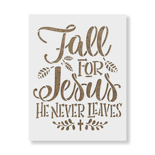 Fall For Jesus Cross Stencil - Fall Craft, Fall Door Decor, Fall Decorations