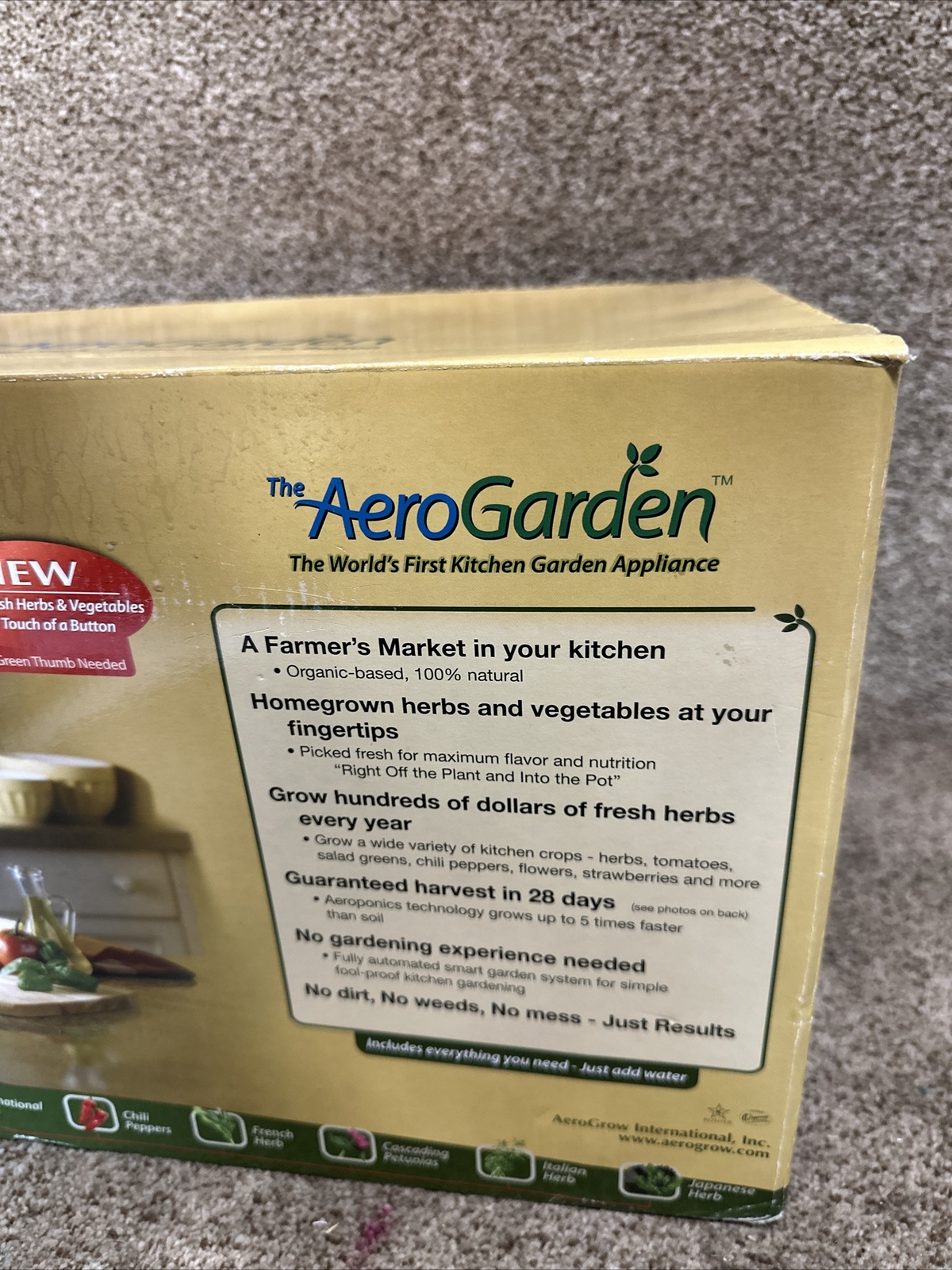 AeroGarden Classic 7 Hydroponic Indoor Grow Garden 100703 BLK for sale