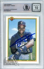 Frank Thomas 1990 Bowman Autograph Rookie Card #320 BAS 10