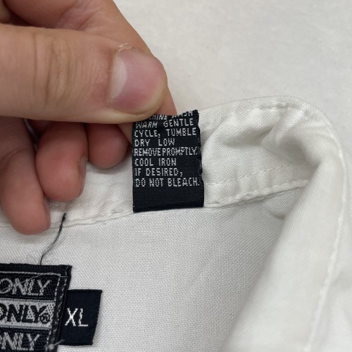 Vintage Members Only Men's White Pullover 1/2 Button Up Casual Shirt XL - Picture 5 of 10