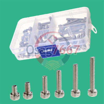 M4 60pcs Stainless Steel   Socket Head nut Screw Assortment Kit #WD1