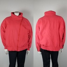 Mulberry Street Vintage 80s Red Puffer Ski Snow Winter Sports Jacket Size Large