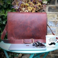 Men's Handmade Messenger Brown New Vintage Leather Shoulder Satchel Laptop Bag