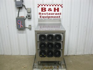 22" Stainless Soft Serve Slushie Pop Soda Machine Table Cabinet w/ Cup Holders